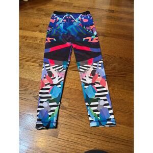 Women’s Nike Dri Fit Graphic Running Workout Gym Tights Leggings Medium EUC